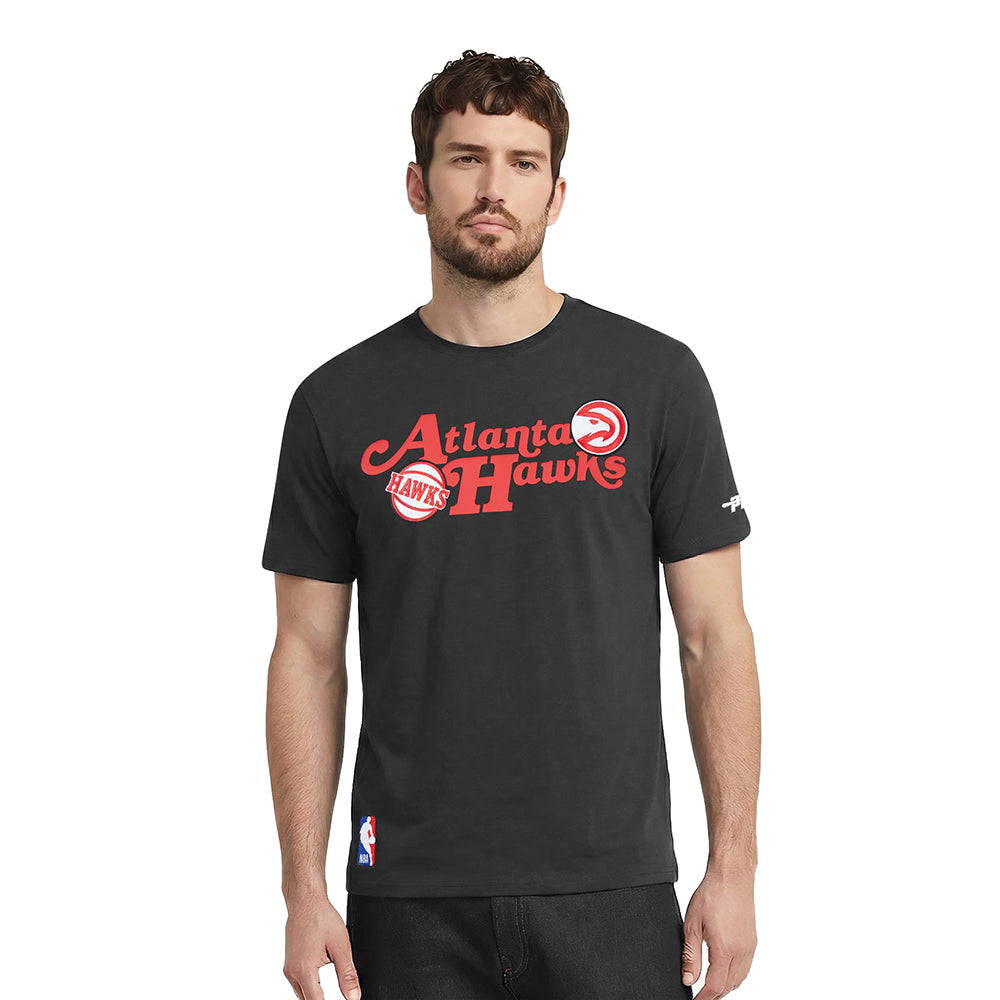 NBA ATLANTA HAWKS SOUVENIR T-SHIRT EN JERSEY SIMPLE POUR HOMME (NOIR)