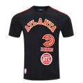 NBA ATLANTA HAWKS RETRO CLASSIC MEN'S STRIPED TEE (BLACK/RED)