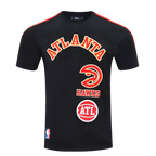 NBA ATLANTA HAWKS RETRO CLASSIC MEN'S STRIPED TEE (BLACK/RED)