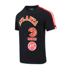NBA ATLANTA HAWKS RETRO CLASSIC MEN'S STRIPED TEE (BLACK/RED)