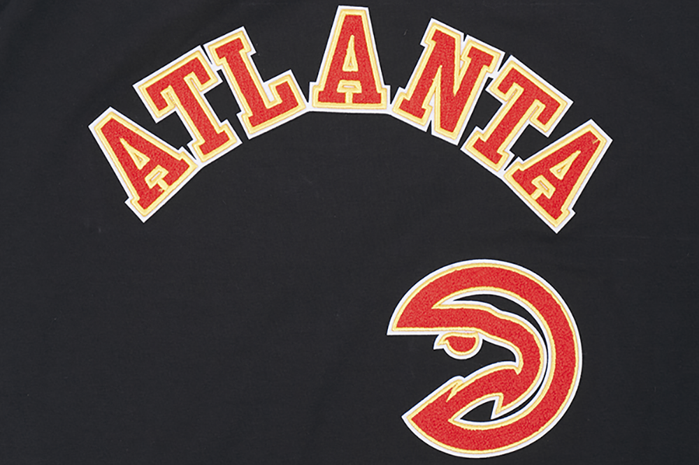 NBA ATLANTA HAWKS RETRO CLASSIC MEN'S STRIPED TEE (BLACK/RED)