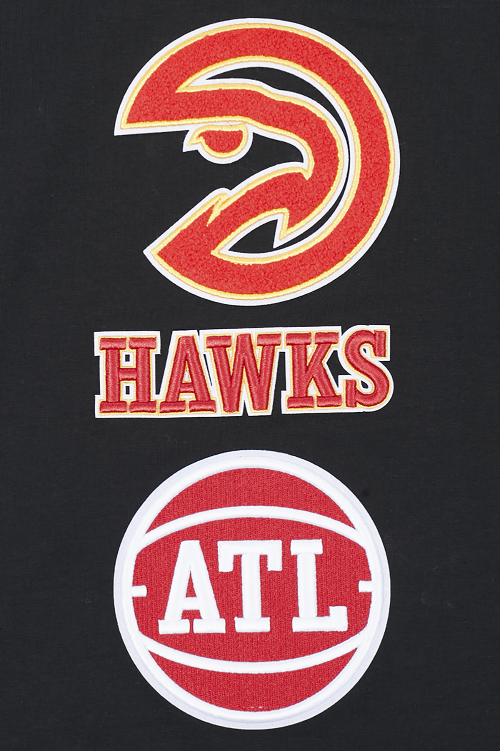 NBA ATLANTA HAWKS RETRO CLASSIC MEN'S STRIPED TEE (BLACK/RED)