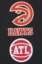 NBA ATLANTA HAWKS RETRO CLASSIC MEN'S STRIPED TEE (BLACK/RED)
