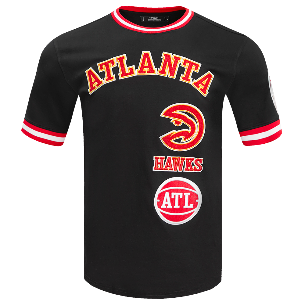 NBA ATLANTA HAWKS RETRO CLASSIC MEN'S TEE (BLACK/RED)