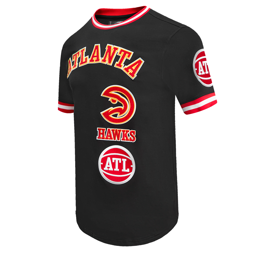 NBA ATLANTA HAWKS RETRO CLASSIC MEN'S TEE (BLACK/RED)