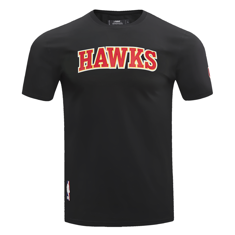NBA ATLANTA HAWKS TACKLE TWILL T-SHIRT POUR HOMME (NOIR)