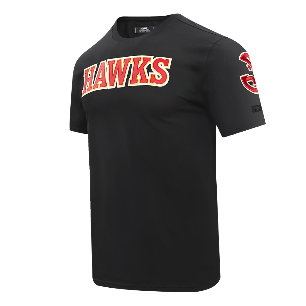 NBA ATLANTA HAWKS TACKLE TWILL T-SHIRT POUR HOMME (NOIR)