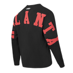 NBA ATLANTA HAWKS WINGSPAN MEN'S DROP SHOULDER LONG SLEEVE TEE (BLACK)