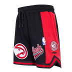 NBA ATLANTA HAWKS SCRIPT TAIL MEN'S DOUBLE KNIT 2.0 SHORT (BLACK/RED)