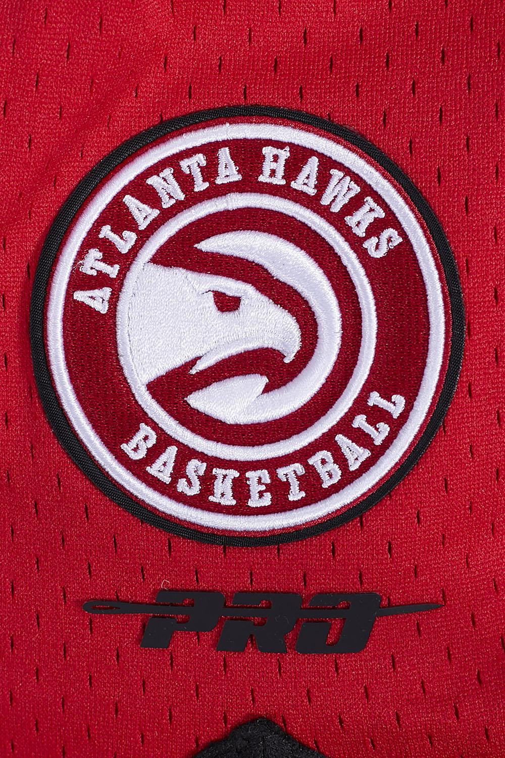 NBA ATLANTA HAWKS SCRIPT TAIL MEN'S DOUBLE KNIT 2.0 SHORT (BLACK/RED)