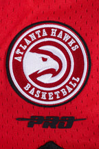 NBA ATLANTA HAWKS SCRIPT TAIL MEN'S DOUBLE KNIT 2.0 SHORT (BLACK/RED)