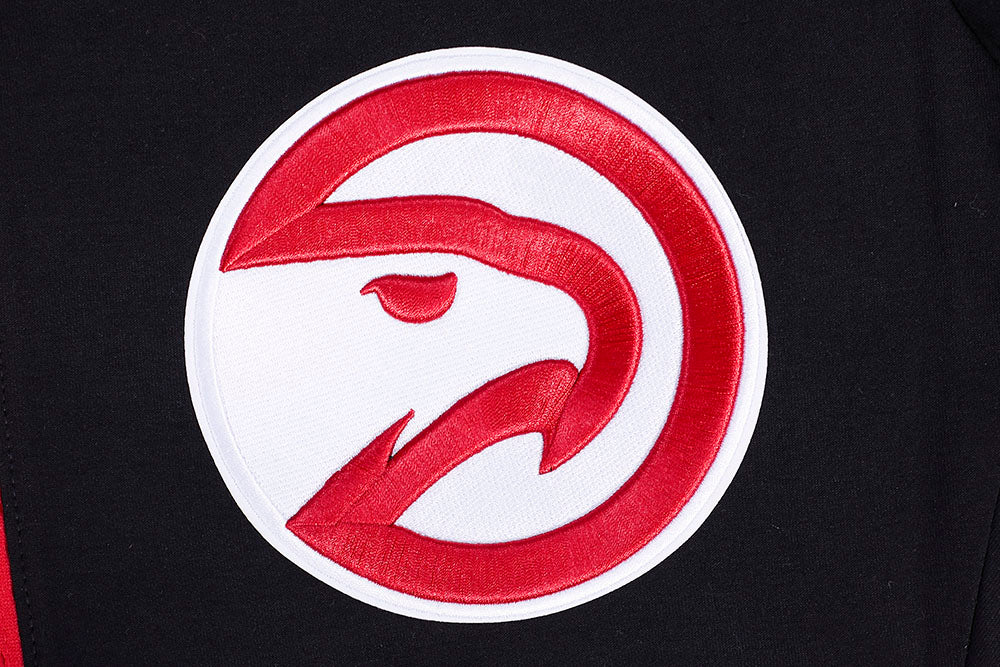 NBA ATLANTA HAWKS SCRIPT TAIL MEN'S DOUBLE KNIT 2.0 SHORT (BLACK/RED)