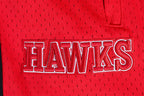 NBA ATLANTA HAWKS SCRIPT TAIL MEN'S DOUBLE KNIT 2.0 SHORT (BLACK/RED)