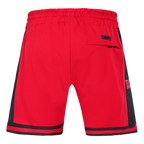 NBA ATLANTA HAWKS SCRIPT TAIL SHORT EN MAILLE DOUBLE 2.0 POUR HOMME (ROUGE/NOIR)