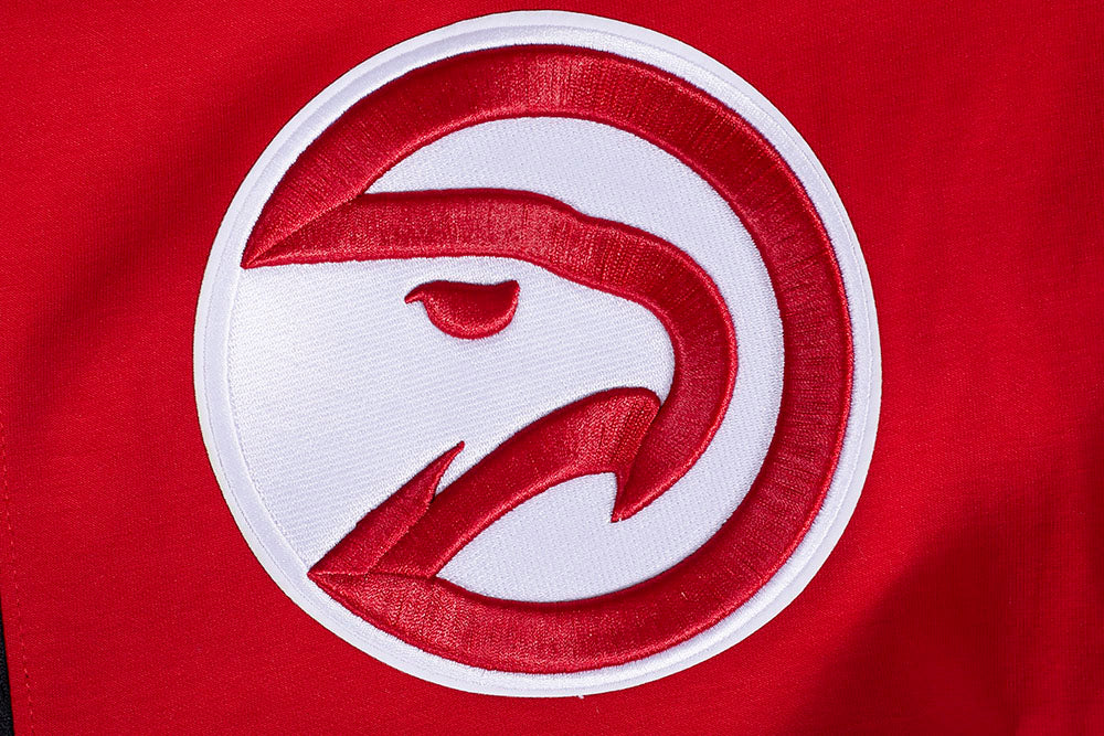 NBA ATLANTA HAWKS SCRIPT TAIL SHORT EN MAILLE DOUBLE 2.0 POUR HOMME (ROUGE/NOIR)