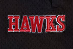 NBA ATLANTA HAWKS SCRIPT TAIL SHORT EN MAILLE DOUBLE 2.0 POUR HOMME (ROUGE/NOIR)
