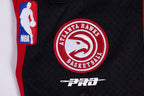 NBA ATLANTA HAWKS SCRIPT TAIL SHORT EN MAILLE DOUBLE 2.0 POUR HOMME (ROUGE/NOIR)