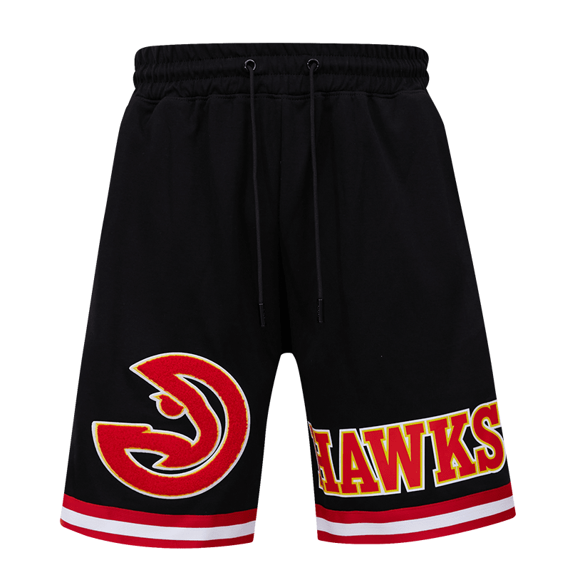 SHORT NBA ATLANTA HAWKS CLASSIC CHENILLE POUR HOMME (NOIR)