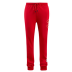 NBA ATLANTA HAWKS CLASSIC CHENILLE PANTALON JOGGER EN MAILLE DOUBLE POUR HOMME (ROUGE)