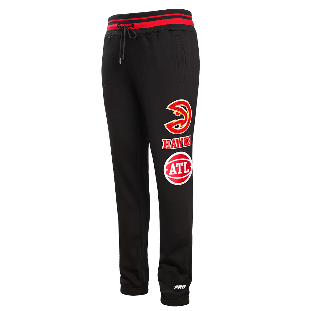 NBA ATLANTA HAWKS RETRO CLASSIC MEN'S SWEATPANT (BLACK/RED/BLACK)