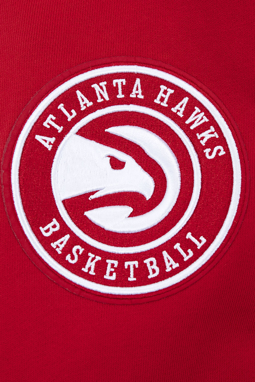 NBA ATLANTA HAWKS SCRIPT TAIL CHANDAIL À CAPUCHON EN MOLLETON CÔTELÉ POUR HOMME (ROUGE/NOIR)