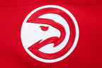 NBA ATLANTA HAWKS SCRIPT TAIL CHANDAIL À CAPUCHON EN MOLLETON CÔTELÉ POUR HOMME (ROUGE/NOIR)