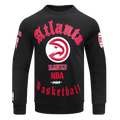 NBA ATLANTA HAWKS OLD ENGLISH CHANDAIL À COL ROND POUR HOMME (NOIR)