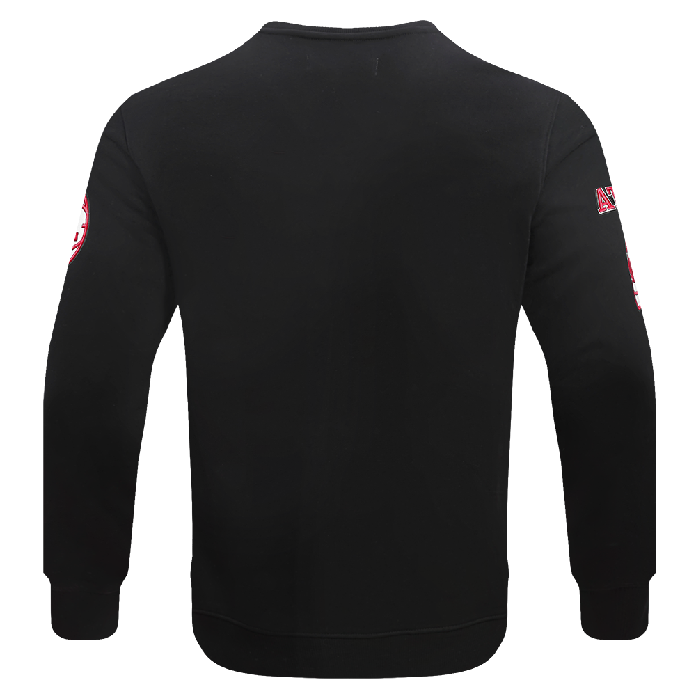 NBA ATLANTA HAWKS OLD ENGLISH CHANDAIL À COL ROND POUR HOMME (NOIR)