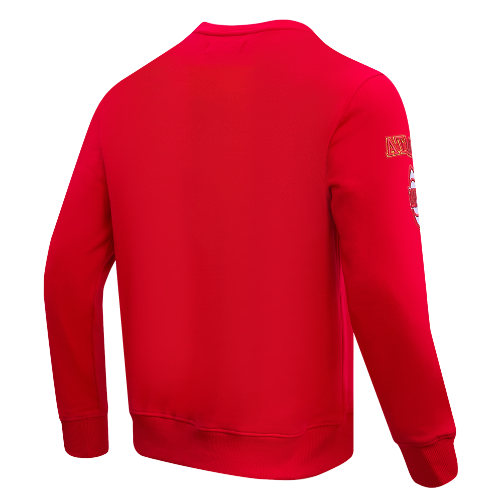 NBA ATLANTA HAWKS OLD ENGLISH MEN'S CREWNECK (RED)