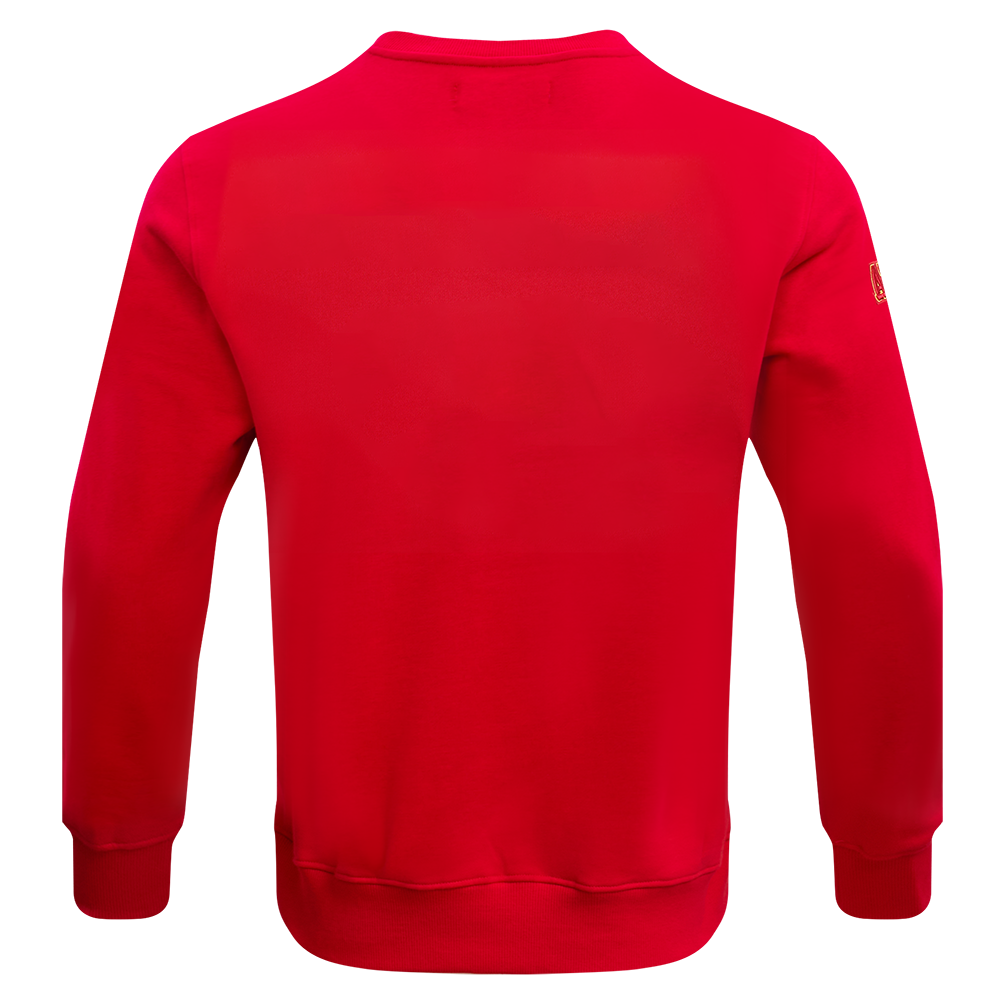 NBA ATLANTA HAWKS OLD ENGLISH MEN'S CREWNECK (RED)