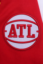 NBA ATLANTA HAWKS OLD ENGLISH MEN'S CREWNECK (RED)