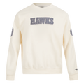 NBA ATLANTA HAWKS REVERSE FRENCH TERRY MEN'S CREWNECK SWEATSHIRT (EGGSHELL)