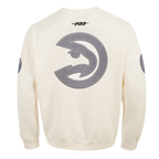 NBA ATLANTA HAWKS REVERSE FRENCH TERRY MEN'S CREWNECK SWEATSHIRT (EGGSHELL)