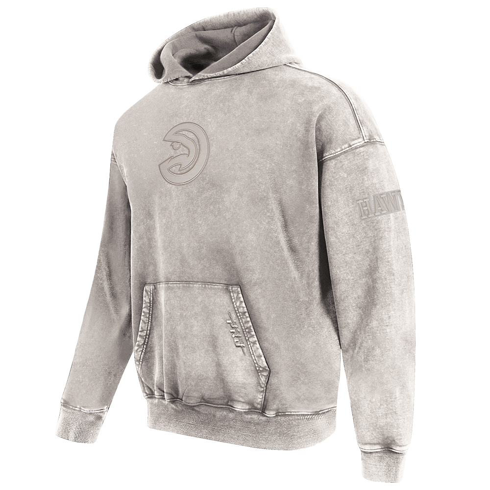 NBA ATLANTA HAWKS WASHED CLASSIC MEN'S PULLOVER HOODIE (WASHED WARM SLATE)