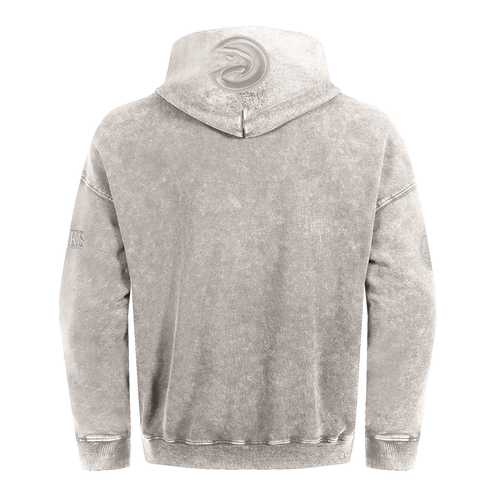 NBA ATLANTA HAWKS WASHED CLASSIC MEN'S PULLOVER HOODIE (WASHED WARM SLATE)