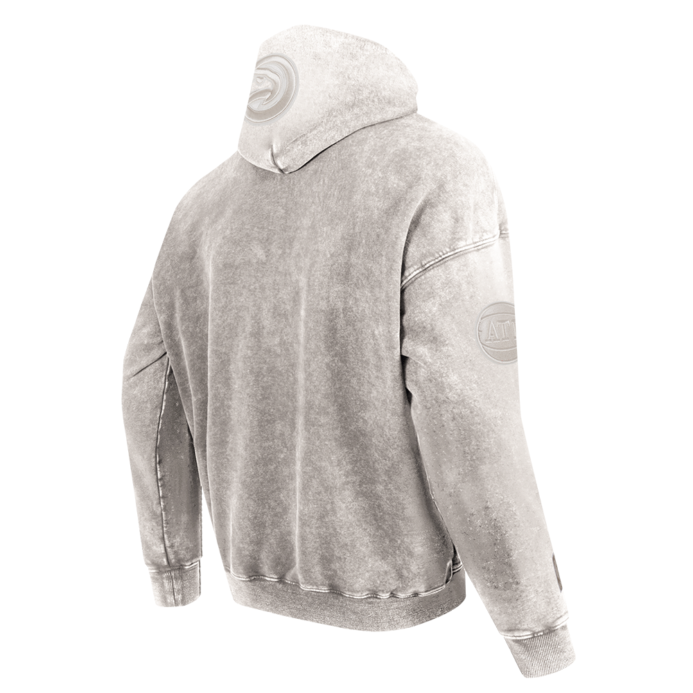 NBA ATLANTA HAWKS WASHED CLASSIC MEN'S PULLOVER HOODIE (WASHED WARM SLATE)