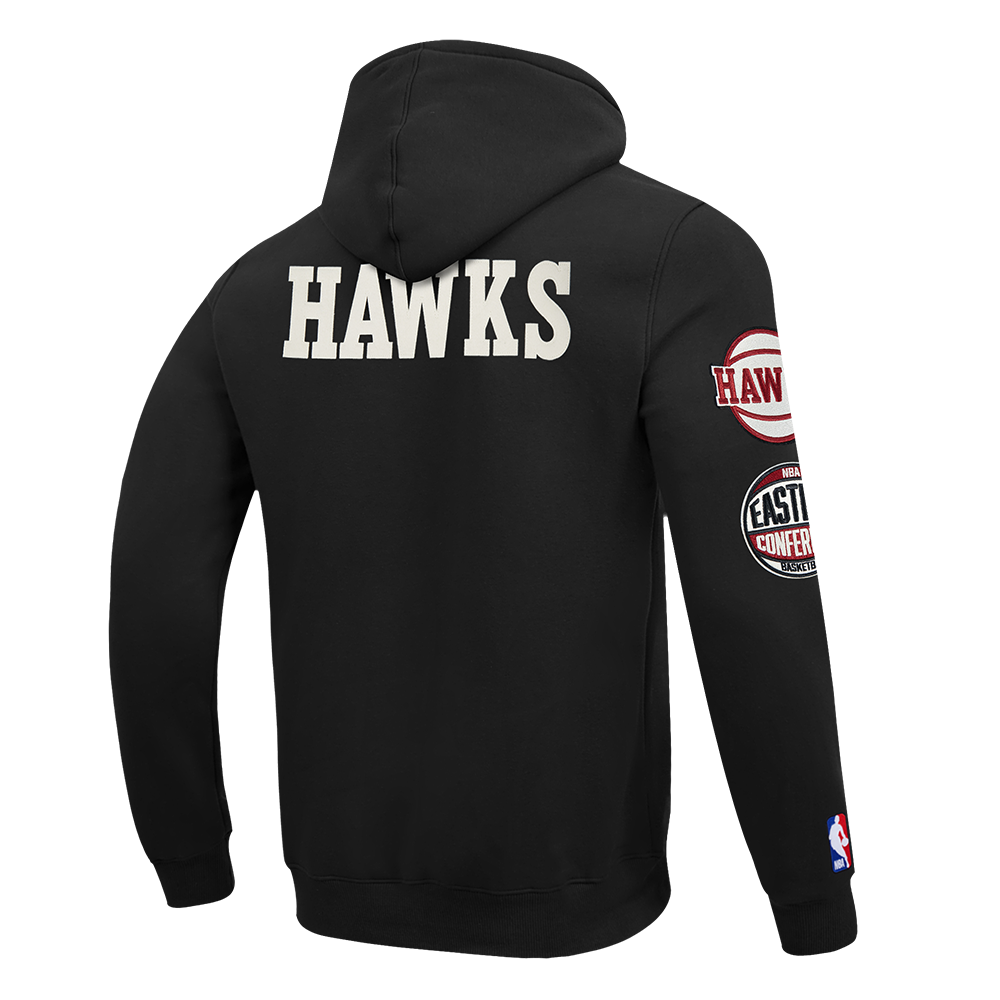 NBA ATLANTA HAWKS MODERN ORIGINALS MEN'S FLC PO HOODIE (BLACK)
