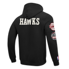 NBA ATLANTA HAWKS MODERN ORIGINALS MEN'S FLC PO HOODIE (BLACK)