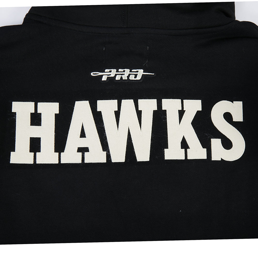 NBA ATLANTA HAWKS MODERN ORIGINALS MEN'S FLC PO HOODIE (BLACK)