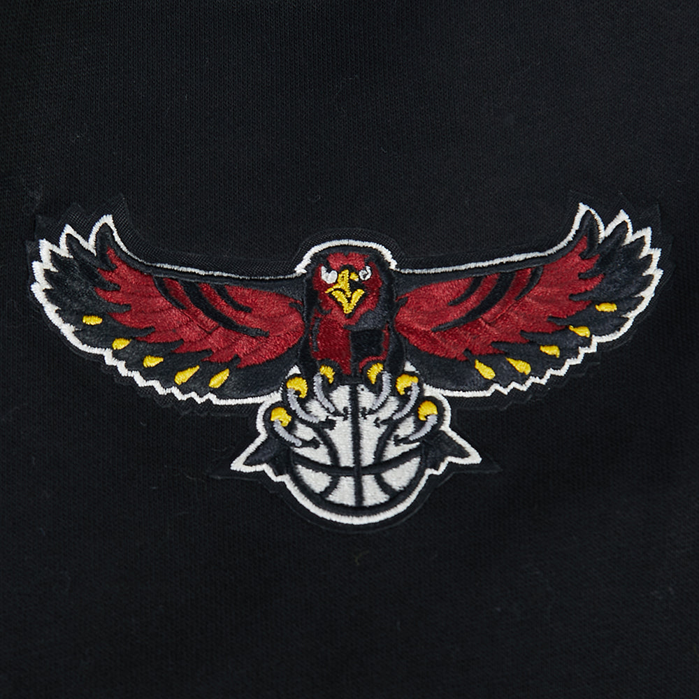 NBA ATLANTA HAWKS MODERN ORIGINALS MEN'S FLC PO HOODIE (BLACK)