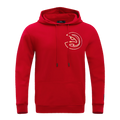 NBA ATLANTA HAWKS CLASSIC CHENILLE CHANDAIL À CAPUCHON EN MAILLE DOUBLE POUR HOMME (ROUGE)