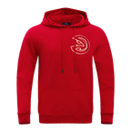 NBA ATLANTA HAWKS CLASSIC CHENILLE CHANDAIL À CAPUCHON EN MAILLE DOUBLE POUR HOMME (ROUGE)