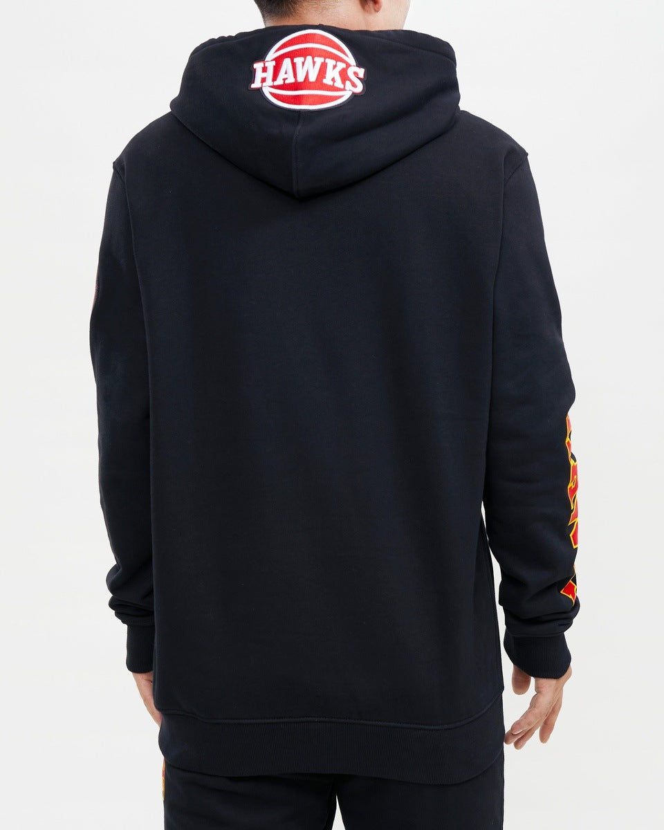 NBA ATLANTA HAWKS CLASSIC MEN'S PULLOVER HOODIE (BLACK)