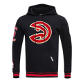 NBA ATLANTA HAWKS RETRO CLASSIC MEN'S PULLOVER HOODIE (BLACK/RED/BLACK)