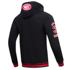 NBA ATLANTA HAWKS RETRO CLASSIC MEN'S PULLOVER HOODIE (BLACK/RED/BLACK)
