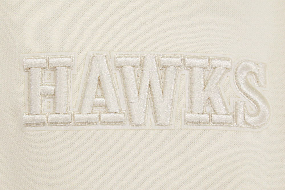 NBA ATLANTA HAWKS NEUTRAL CHANDAIL À CAPUCHON EN MOLLETON À ÉPAULES TOMBANTES (COQUILLE D'ŒUF)