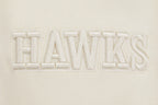 NBA ATLANTA HAWKS NEUTRAL CHANDAIL À CAPUCHON EN MOLLETON À ÉPAULES TOMBANTES (COQUILLE D'ŒUF)