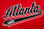 NBA ATLANTA HAWKS SCRIPT TAIL MEN'S VARSITY JACKET (RED/BLACK)