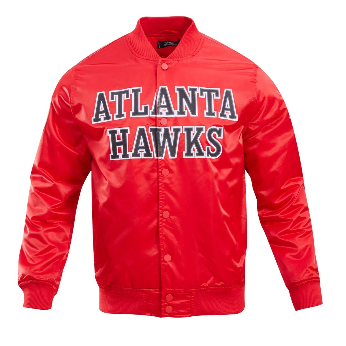 NBA ATLANTA HAWKS BLOUSON EN SATIN À GRAND LOGO POUR HOMME (ROUGE)