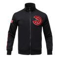 NBA ATLANTA HAWKS CLASSIC VESTE D'ENTRAÎNEMENT EN MAILLE DOUBLE POUR HOMME (NOIR)